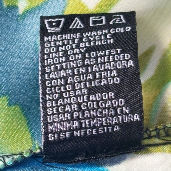 Perceptions Blue Floral Multi Sleeveless A-Line Dress w/ Pockets 14 - Picture 12 of 16